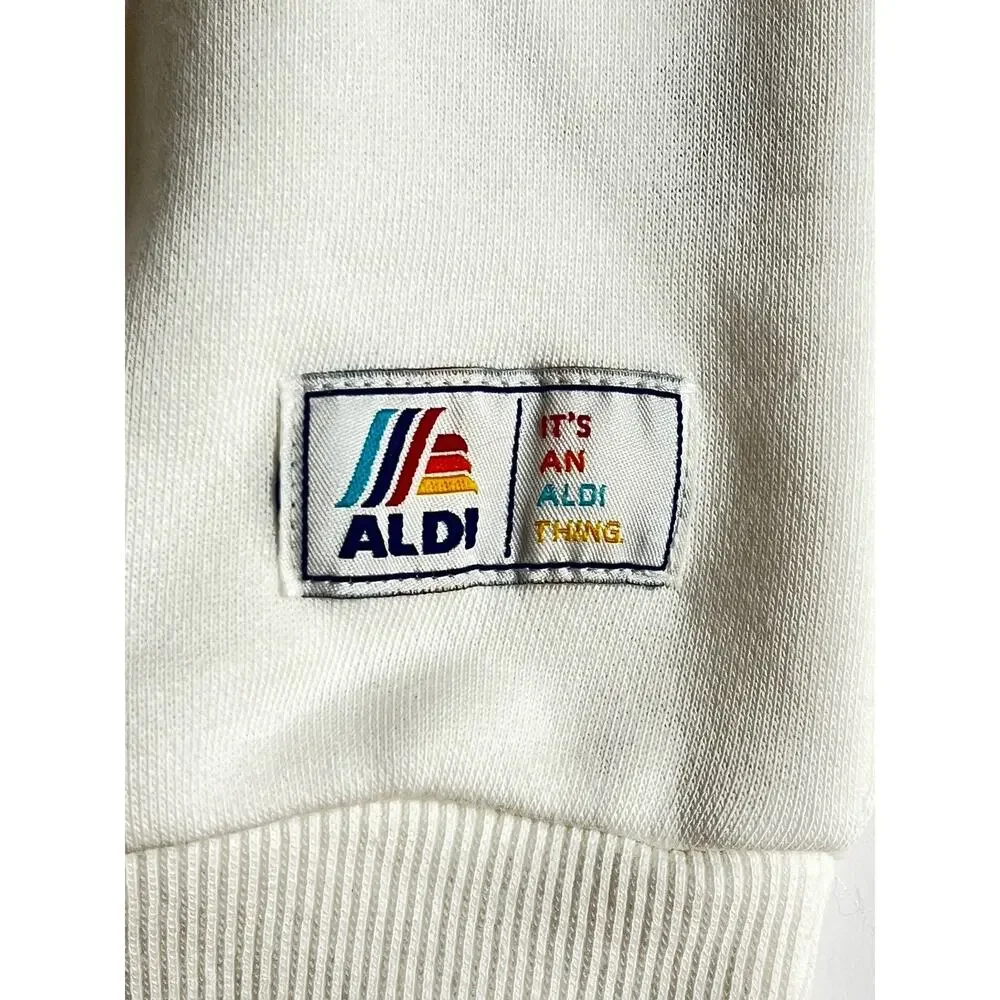 Aldi Gear 2025 Children’s white Colorblock Pullover Sweatshirt Size XS ALDI
